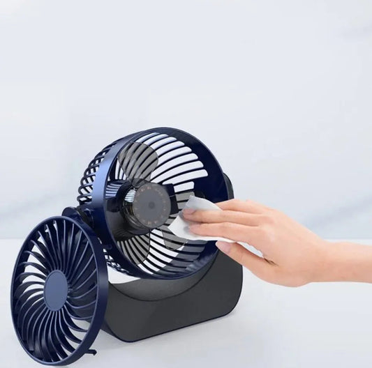 360° Rotate Desktop Fan – Portable USB Table Fan for Home & Office