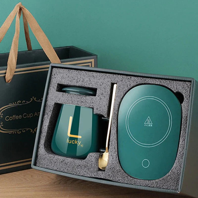 Electric Coffee Mug Warmer Set – Keep Your Coffee Hot Anywhere