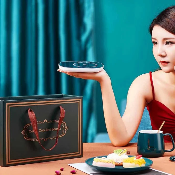 Electric Coffee Mug Warmer Set – Keep Your Coffee Hot Anywhere